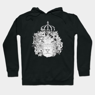 majestic decorated lion with flowers & crown Hoodie